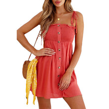 Load image into Gallery viewer, 2018 Hot Sale New Style Summer Dress Watermelon Red Lady's Casual Dress, Cotton and Linen Beach Dress for Ladies Free Shipping